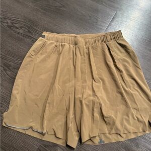 lululemon athletica Surge Tan Athletic Shorts